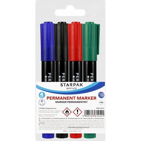 Starpak MARKER PERMAN OKR 4KOL STK ETUI 1/30 14093504 5905523614541