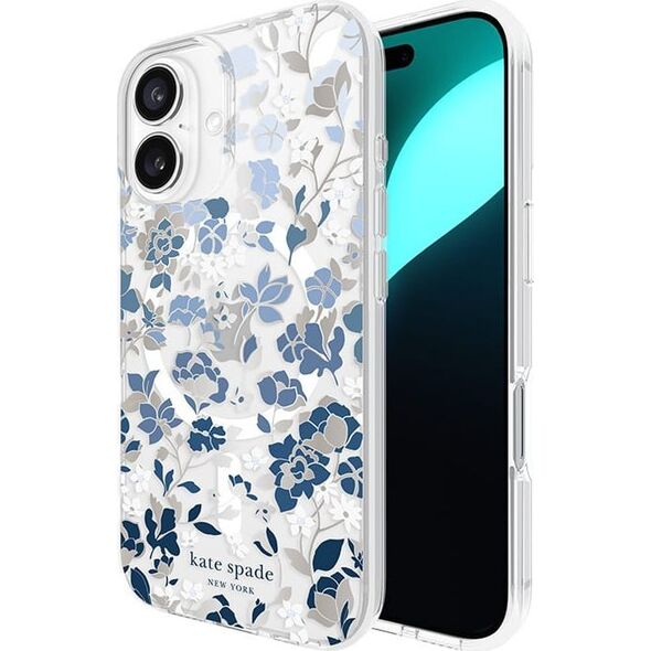 Kate Spade New York Kate Spade New York Protective Gems MagSafe - Etui iPhone 16 (Flowerbed Blue) 14103194 840171740202