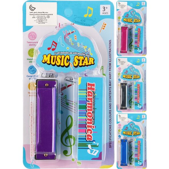 Mega Creative HARMONIJKA MET/PLAST 12X23X3 MIX4 MC B/C144/288 14103553 5905523658637