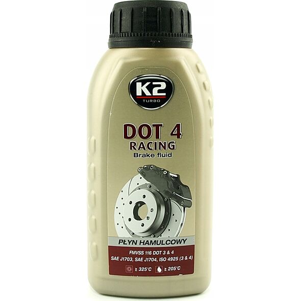 K2 K2 PŁYN HAMULCOWY DOT4 Z CERTYFIKATEM. DOT 4 RACING 250ML 14104826 5906534014559