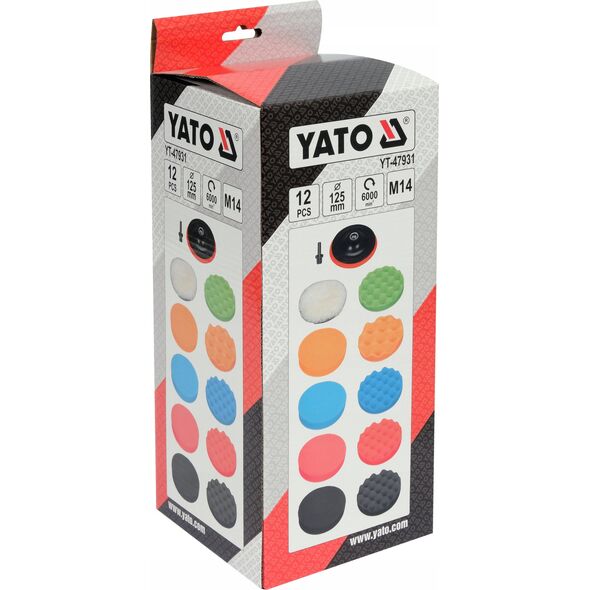 Yato YATO ZESTAW DO POLEROWANIA 125mm, M14, 12szt. 14104876 5906083092497