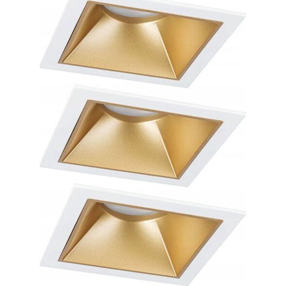 Paulmann Oprawa do wbudowania EBL COLE SET 3-STEP DIM  3x6W 3x470lm 2700K IP44 230V biały / złoty matowy / aluminium 14104932 4000870931301