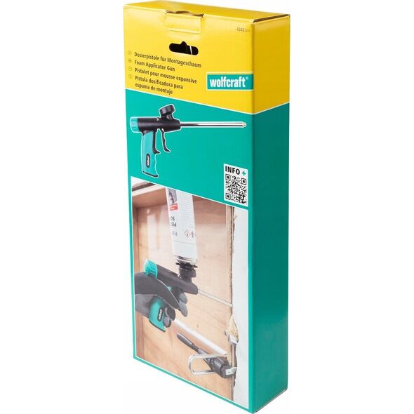 Pistolet do kleju Wolfcraft Pistolet do pianki montażowej WOLFCRAFT 14104973 4006885434202