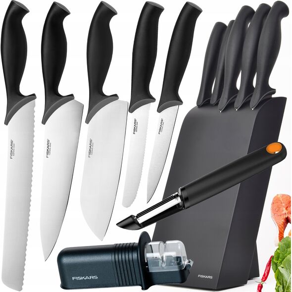 Excellent Houseware Zestaw komplet 5 noży Fiskars 1073023 czarny 14105087 6424002018995