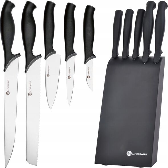 Excellent Houseware Zestaw komplet 5 noży Fiskars 1073023 czarny 14105087 6424002018995