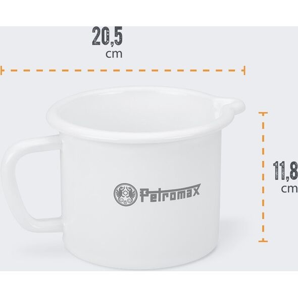 Petromax Emaliowany Garnek na Mleko Petromax 14 L WHITE 14115147 4250435790724