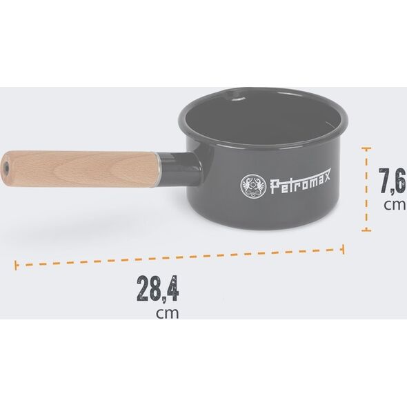Petromax Rondelek Emaliowany z Uchwytem Petromax 05 L BLACK 14115148 4250435731079