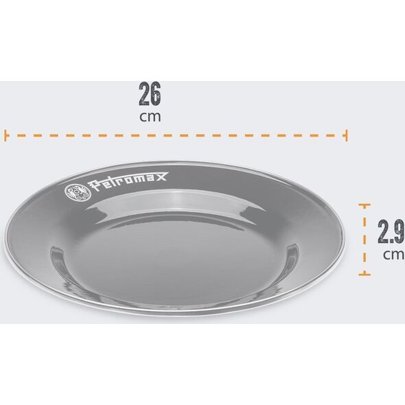 Petromax Talerze Emaliowane Petromax 26 Cm 2 Szt BLACK 14115149 4250435731185