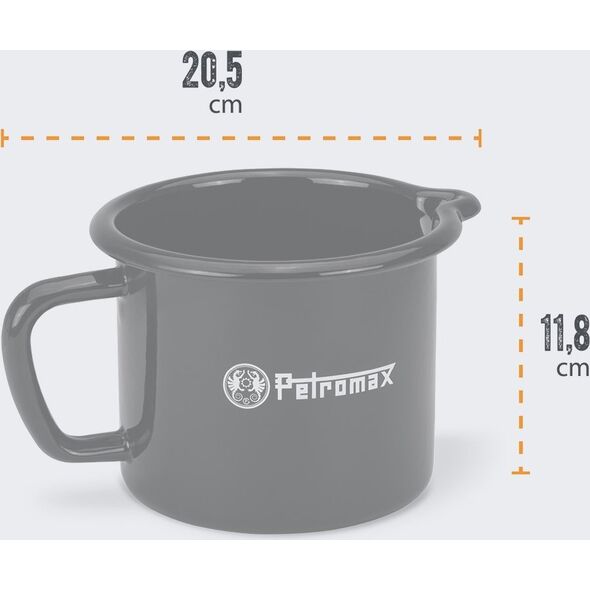 Petromax Emaliowany Garnek na Mleko Petromax 14 L BLACK 14115164 4250435790731