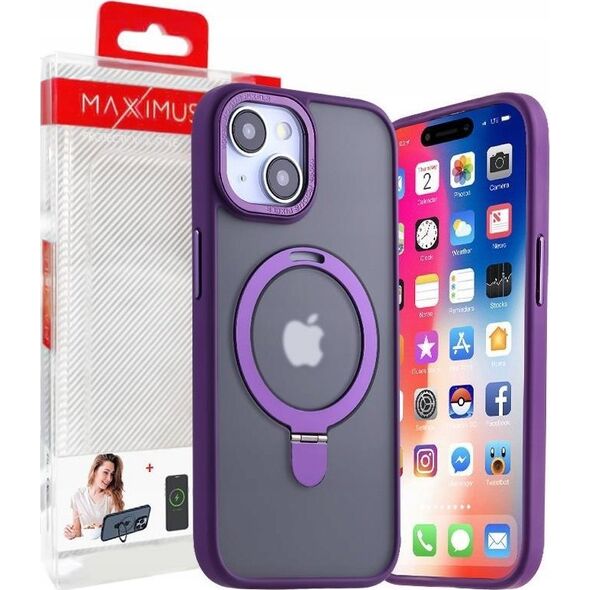 Maxximus MX KICKSTAND MAGSAFE CIRCLE IPHONE 15 PRO MAX (6.7), PURPLE / FIOLETOWY 14115263 5901313091967