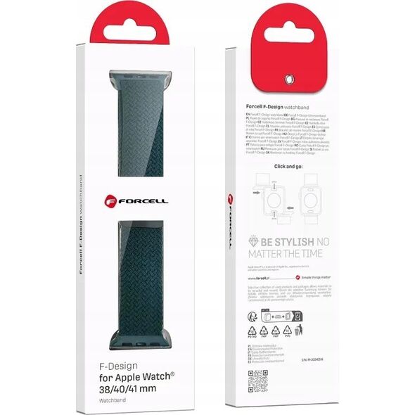 ForCell FORCELL F-DESIGN FA02 pasek magnetyczny nylonowy do APPLE Watch 38 / 40 / 41 mm ciemny zielony 14116736 5903396292620