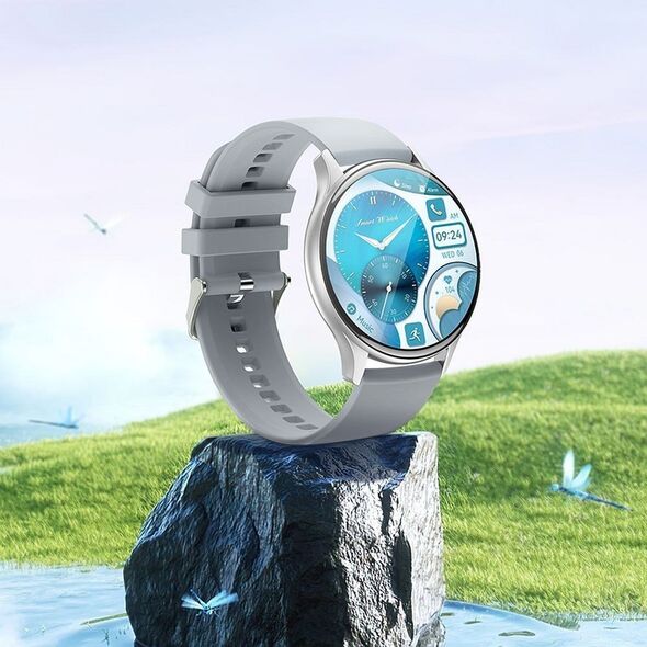 Smartwatch Hoco HOCO smartwatch z funkcją rozmowy Y15 AMOLED srebrny 14116876 6942007603041