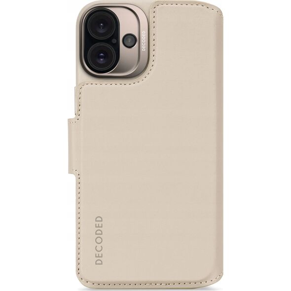 Decoded Decoded Leather Detachable Wallet - skórzana obudowa ochronna do iPhone 16 kompatybilna z MagSafe (clay) 14118818 8721145001210