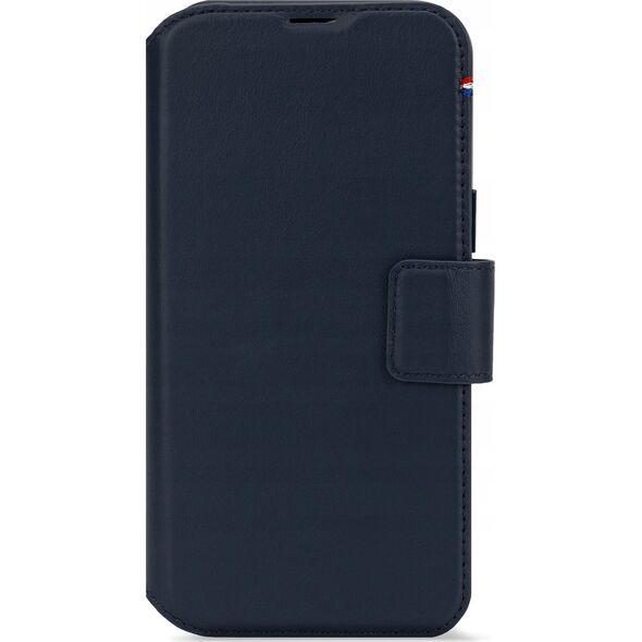 Decoded Decoded Leather Detachable Wallet - skórzana obudowa ochronna do iPhone 16 Pro kompatybilna z MagSafe (navy) 14118821 8721145001289