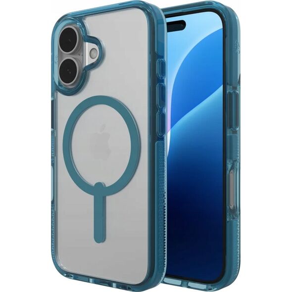 Zagg International ZAGG Santa Cruz Snap - obudowa ochronna do iPhone 16 Plus kompatybilna z MagSafe (retro blue) 14118944 840390318954