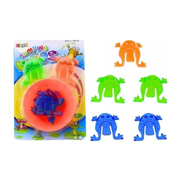 LeanToys Gra Zręcznościowa Skaczące Żabki Miseczka Kolorowe 14119418 5905991028482