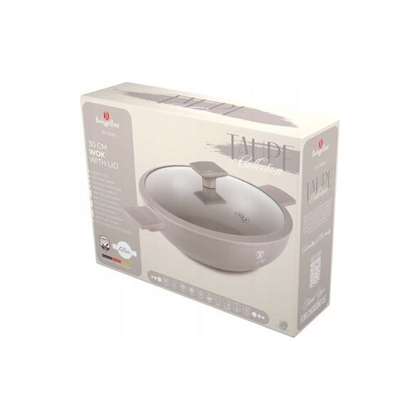 Patelnia Berlinger Haus WOK TYTANOWY Z POKRYWĄ 30cm BERLINGER HAUS BH-8095 TAUPE 14121634 5999108469329