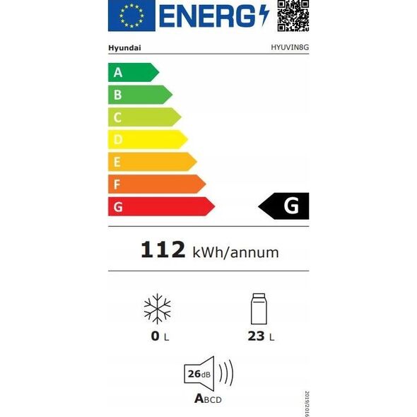 Chłodziarka do wina Hyundai VIN8G winiarka wolnostojąca 14125565 8590393305087
