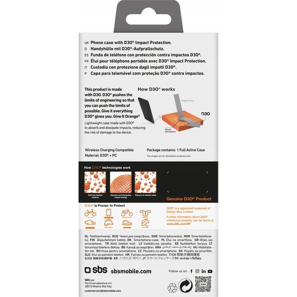 SBS Mobile Etui SBS Full Active D3O do iPhone 16 Plus - czarne 14127429 8018417482731