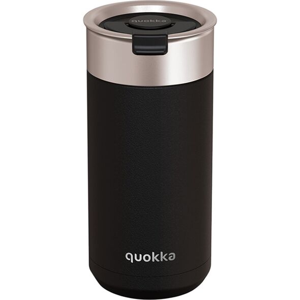 Quokka Quokka Boost Coffee Tumbler - Kubek termiczny ze stali nierdzewnej z zaparzaczem 400 ml (Carbon Black) 14127945 8412497400775