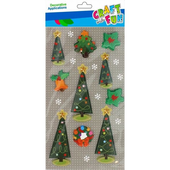 Craft with Fun OZDOBA BN NAKLEJKI 3D CHOINKA 10SZT CF 12/288 14128016 5904335883169