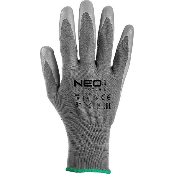 Neo Rękawice robocze, poliester pokryty PU, 4131X, rozmiar 8 14131029 5907558477771