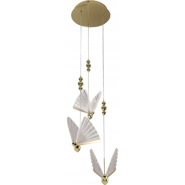 Lampa wisząca Light Prestige Light Prestige Mariposa LP-1715/3P lampa wisząca zwis elegancka designerska motyle 3x24W LED CCT 3000-4000-6000K złota 14133368 5907629279440