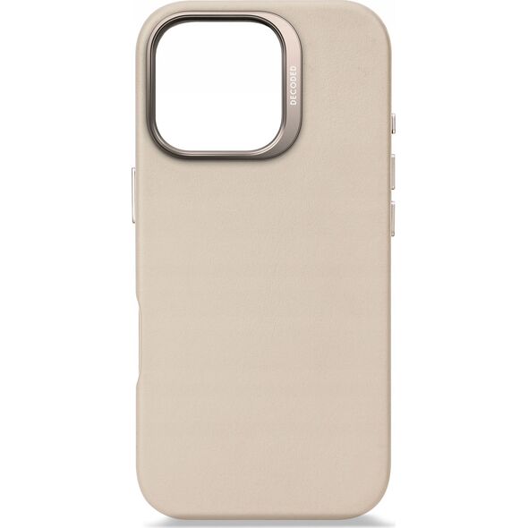 Decoded Decoded Leather Backcover - skórzana obudowa ochronna do iPhone 16 Pro kompatybilna z MagSafe (clay) 14133945 8721145001258