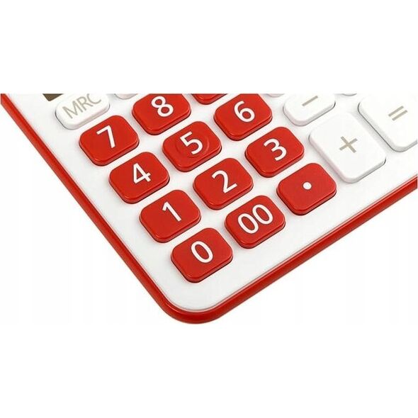 Kalkulator Eleven ELEVEN Kalkulator biurowy w kolorze białym, czerwone przyciski numeryczne, czerwona ramka wokół wyświetlacza, CDC110WHRD 14135985 5904966863639