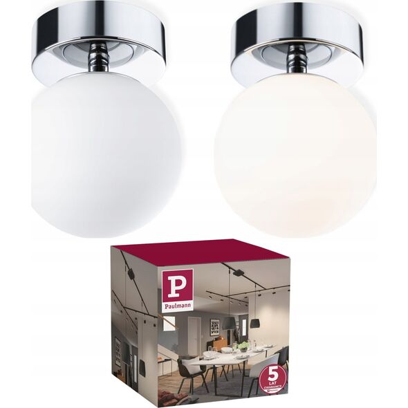 Lampa sufitowa Paulmann Lampa sufitowa łazienkowa GOVE LED 5W 400lm 3000K IP44 230V chrom satyna / metal 14137146 4000870710647