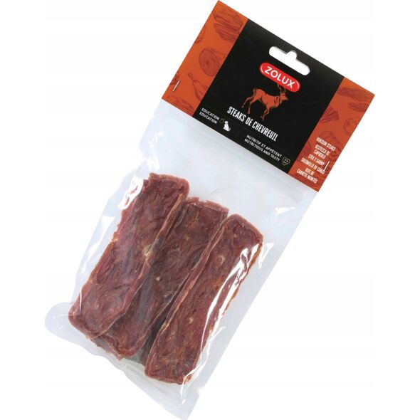 Zolux ZOLUX Przysmak naturalny dla psa Stek z sarny 60 g 14137888 3336024828984