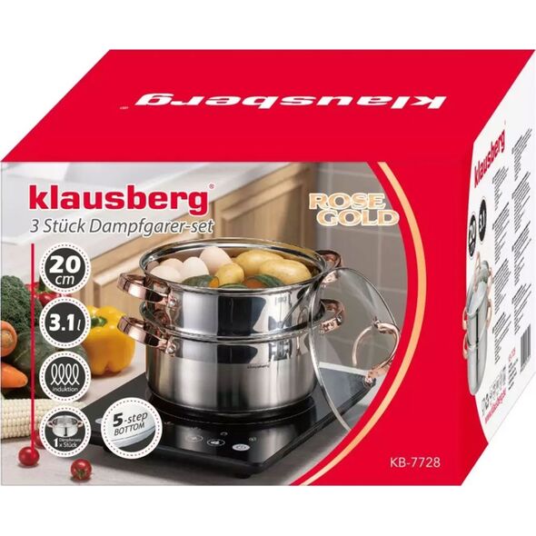 Klausberg GARNEK NA PARĘ KLAUSBERG 3 ELEM. 20cm KB-7728 ROSE GOLD 14141498 5908287277281