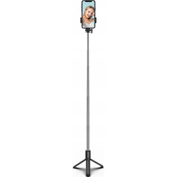 Selfie stick Hurtel Selfie stick WHS1Y teleskopowy tripod 1m z uchwytem na telefon - czarny 14146931 5907769360589