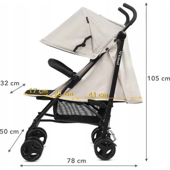 Wózek Kidwell KIDWELL WÓZEK PARASOLKA QUGAR BEIGE/BLACK 5901130105229 14147288 5901130105229