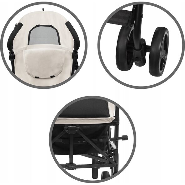 Wózek Kidwell KIDWELL WÓZEK PARASOLKA QUGAR BEIGE/BLACK 5901130105229 14147288 5901130105229