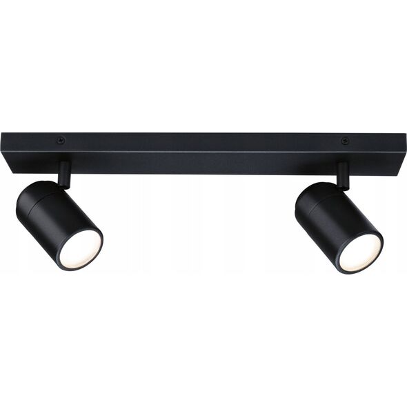Lampa sufitowa Paulmann Oprawa ścienno sufitowa ZYLI GU10 max. 2x10W IP44 230V czarny matowy / metal 14148862 4000870667750