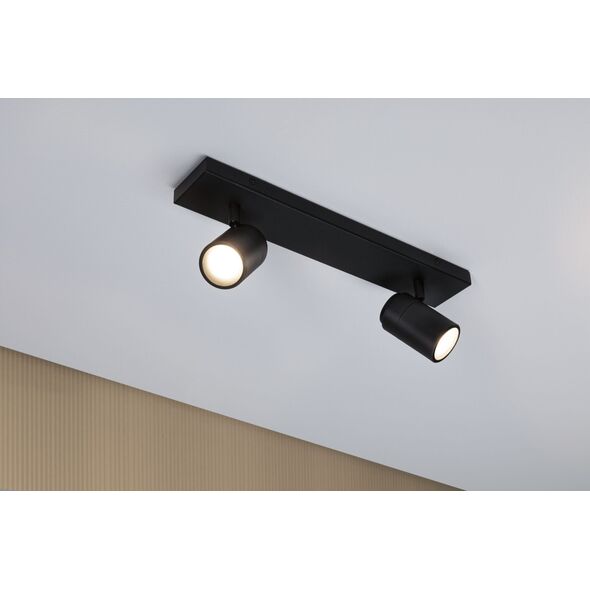 Lampa sufitowa Paulmann Oprawa ścienno sufitowa ZYLI GU10 max. 2x10W IP44 230V czarny matowy / metal 14148862 4000870667750