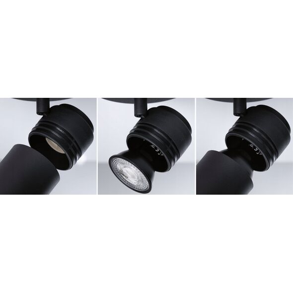 Lampa sufitowa Paulmann Oprawa ścienno sufitowa ZYLI GU10 max. 2x10W IP44 230V czarny matowy / metal 14148862 4000870667750