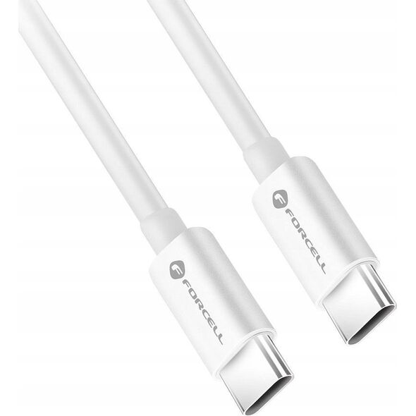 Kabel USB ForCell FORCELL F-ENERGY C338 kabel Typ C do Typ C PD QC4.0 3A 60W 1 m biały 14150544 5903396219580
