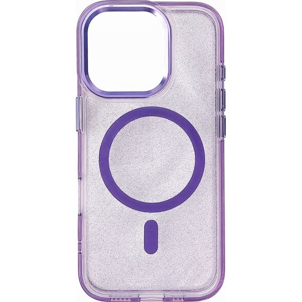 Hurtel Etui Glitter Case MagSafe na iPhone 16 Plus - fioletowe z brokatem 14150697 5907769363986