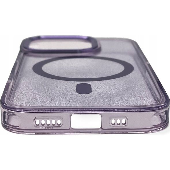 Hurtel Etui Glitter Case MagSafe na iPhone 16 - fioletowe z brokatem 14150698 5907769363979