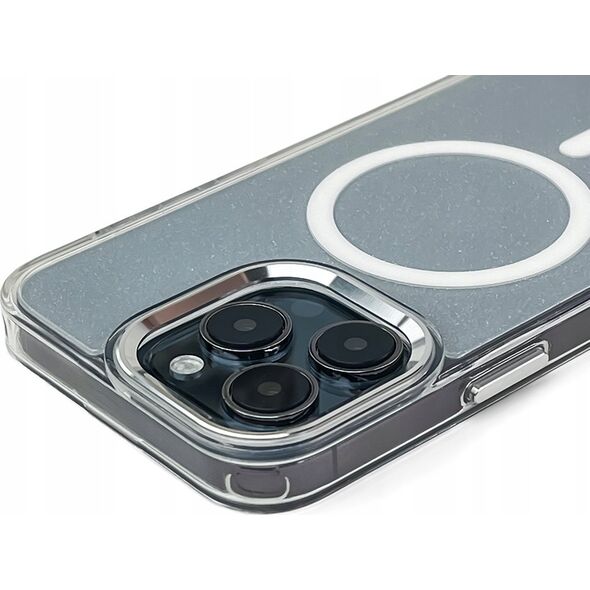 Hurtel Etui Glitter Case MagSafe na iPhone 16 - białe z brokatem 14150709 5907769363894