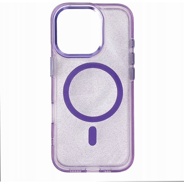 Hurtel Etui Glitter Case MagSafe na iPhone 16 Pro - fioletowe z brokatem 14150713 5907769363993