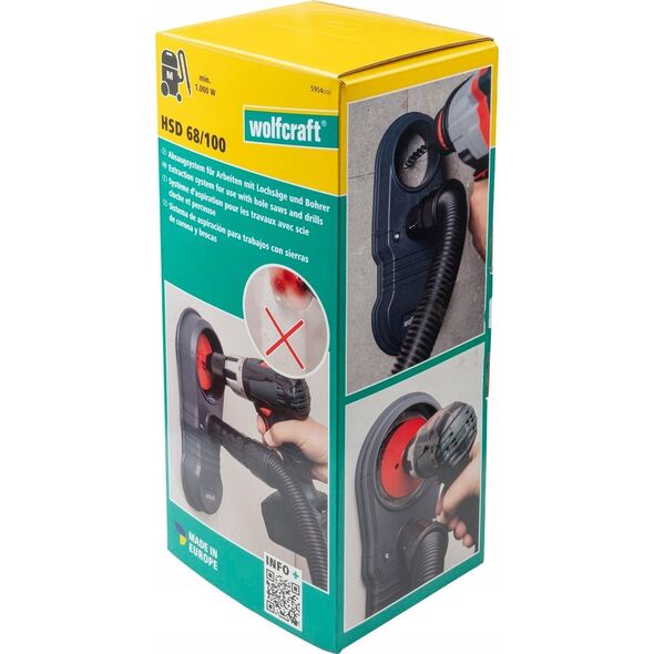 Odkurzacz przemysłowy Wolfcraft Przystawka do odsysania pyłu, wolfcraft 14152812 4006885595408