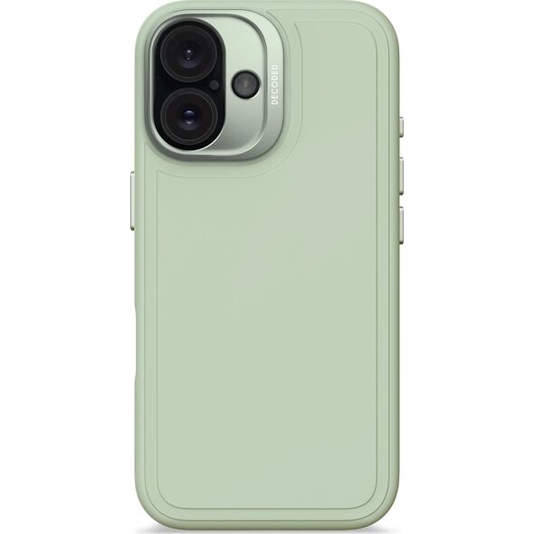 Decoded Decoded AntiMicrobial Silicone Stacks Backcover - silikonowa obudowa ochronna do iPhone 16 kompatybilna z MagSafe (mist green) 14156975 8721145001500