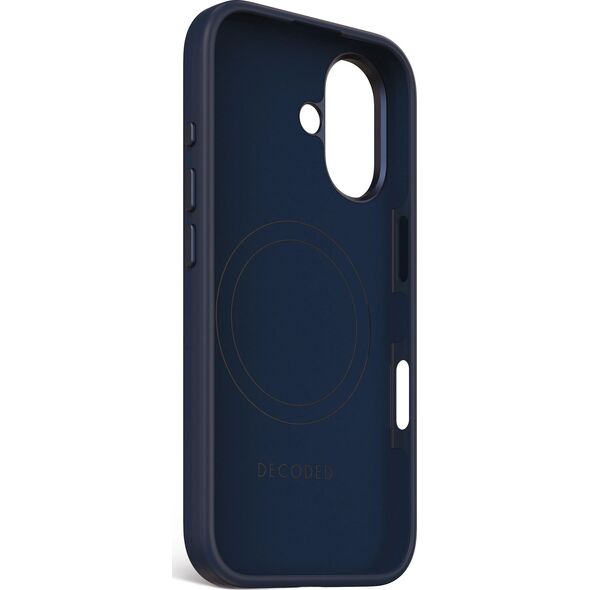 Decoded Decoded AntiMicrobial Silicone Backcover - silikonowa obudowa ochronna do iPhone 16 kompatybilna z MagSafe (blue print) 14156980 8721145000855