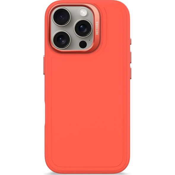 Decoded Decoded AntiMicrobial Silicone Stacks Backcover - silikonowa obudowa ochronna do iPhone 16 Pro kompatybilna z MagSafe (tangerine) 14156983 8721145001555