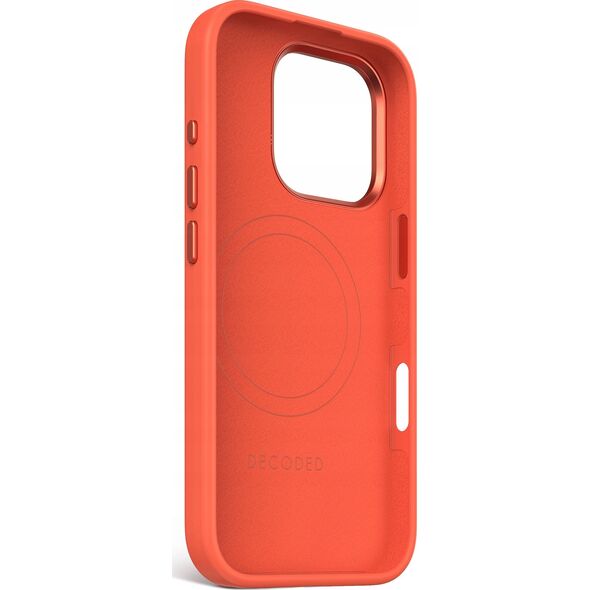 Decoded Decoded AntiMicrobial Silicone Stacks Backcover - silikonowa obudowa ochronna do iPhone 16 Pro kompatybilna z MagSafe (tangerine) 14156983 8721145001555