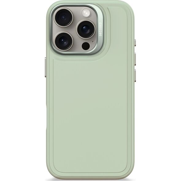 Decoded Decoded AntiMicrobial Silicone Stacks Backcover - silikonowa obudowa ochronna do iPhone 16 Pro kompatybilna z MagSafe (mist green) 14156989 8721145001562