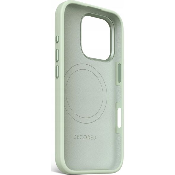 Decoded Decoded AntiMicrobial Silicone Stacks Backcover - silikonowa obudowa ochronna do iPhone 16 Pro kompatybilna z MagSafe (mist green) 14156989 8721145001562